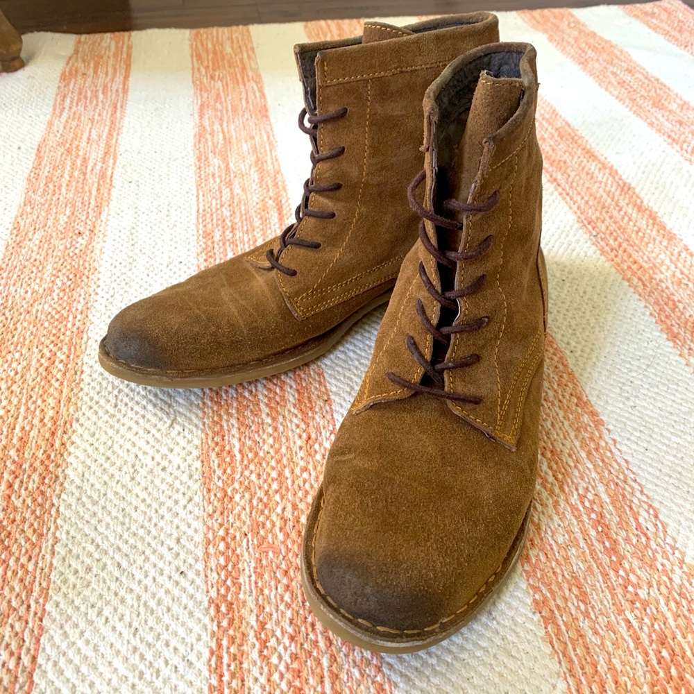 Naughty Monkey brown leather dessert boots.